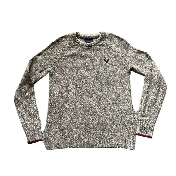American Eagle Chunky Knit Fisherman Sweater Size Small Cotton/wool Academia AE - Picture 1 of 10